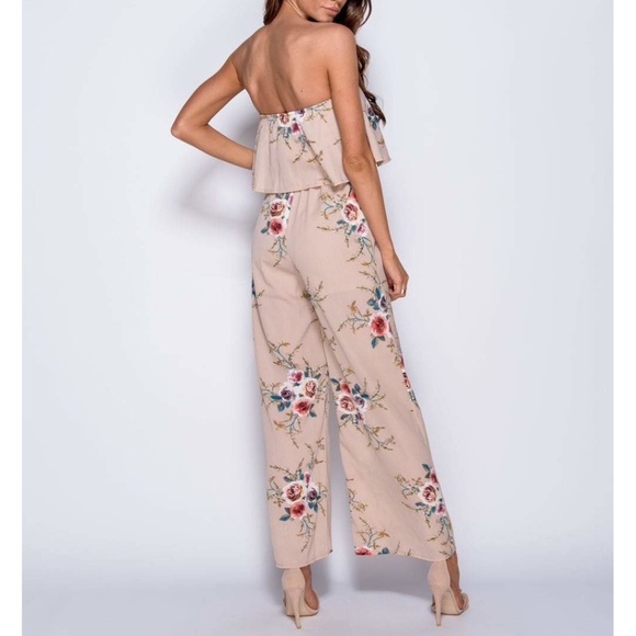 Floral Print Strapless Jumpsuit - Picture 5 of 10